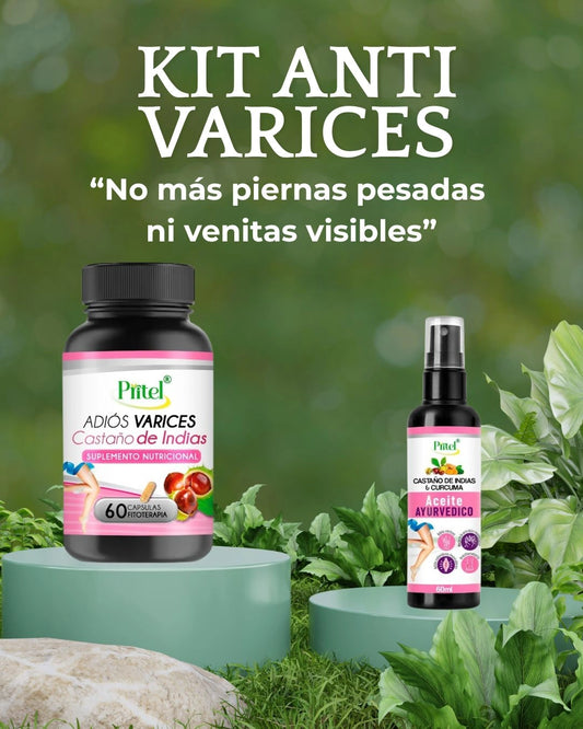 CÁPSULAS ANTIVARICES + ACEITE AYURVÉDICO PITEL® ADIÓS VÁRICES🦵